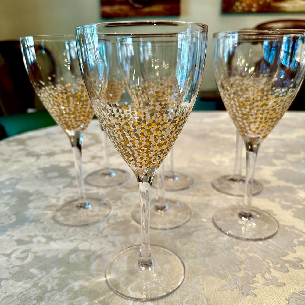 Artland Gold/White Goblets Set of 7 💛🤍